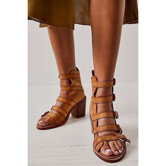 Free People Buckle Up Baby Block Heels